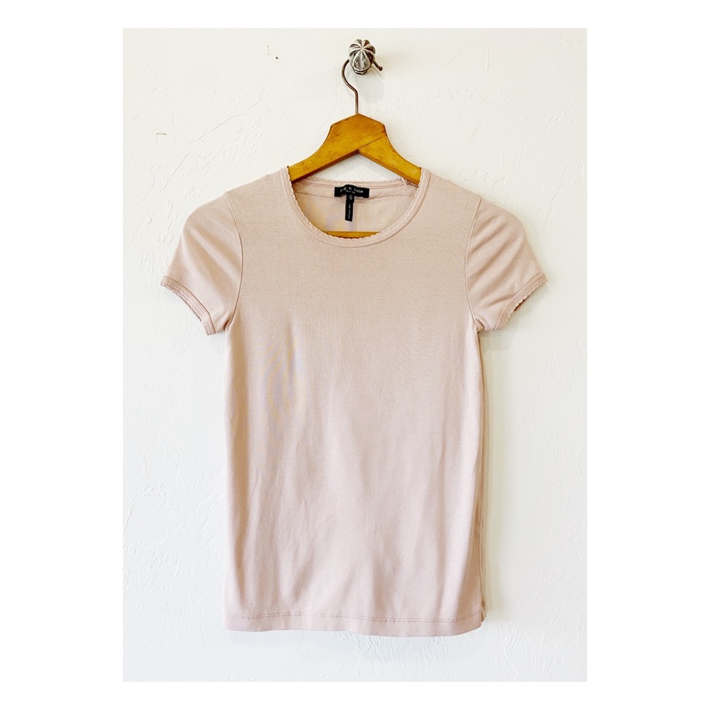 Rag & Bone Crew Neck Tee • Nude Silk short sleeve